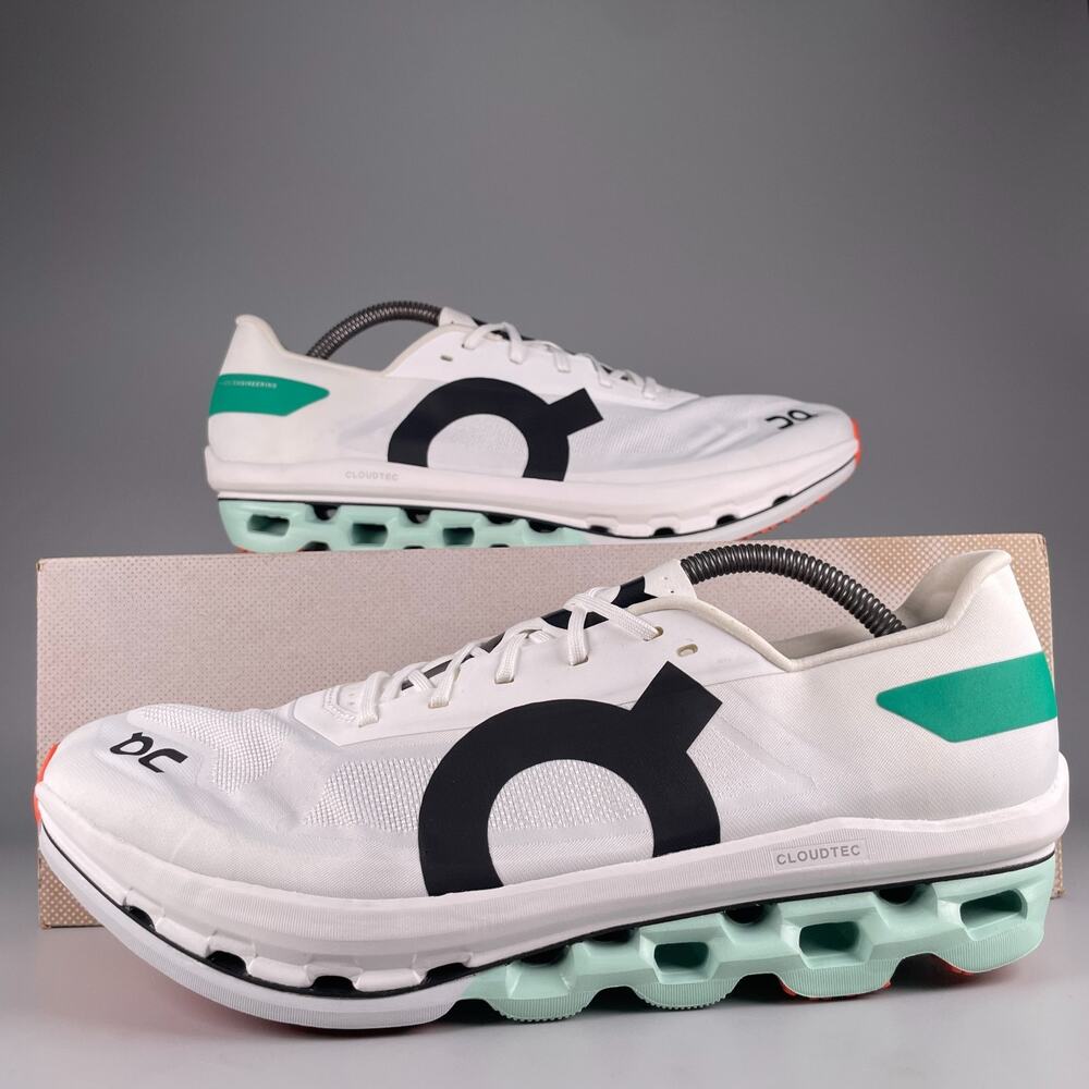On Cloudboom Echo Men's Size 11 White Green Running Sneakers Athletic Shoes NEW